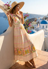 ibBan Hand Embroidered Long Dress | Luxury Bohemian Long Dress - Orla