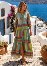Printed Cotton Maxi Tunic for Women | ibBan Summer Collection- Cansu