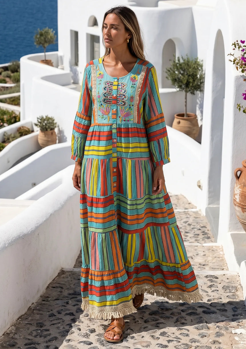 Printed Cotton Maxi Tunic for Women | ibBan Summer Collection- Cansu