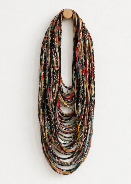ibBan Collar largo Soni para mujer | Multicolor | | Drapeado largo en capas |