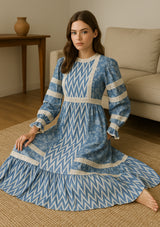 Ibban Cotton Summer Long Dress -Raya