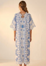 Vestido caftán de algodón para mujer - Rifat
