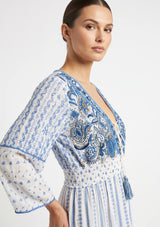 ibBan Robe longue Basima pour femme | Paillettes sur toute la longueur | Occasion spéciale | Taille unique