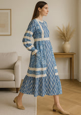 Ibban Cotton Summer Long Dress -Raya