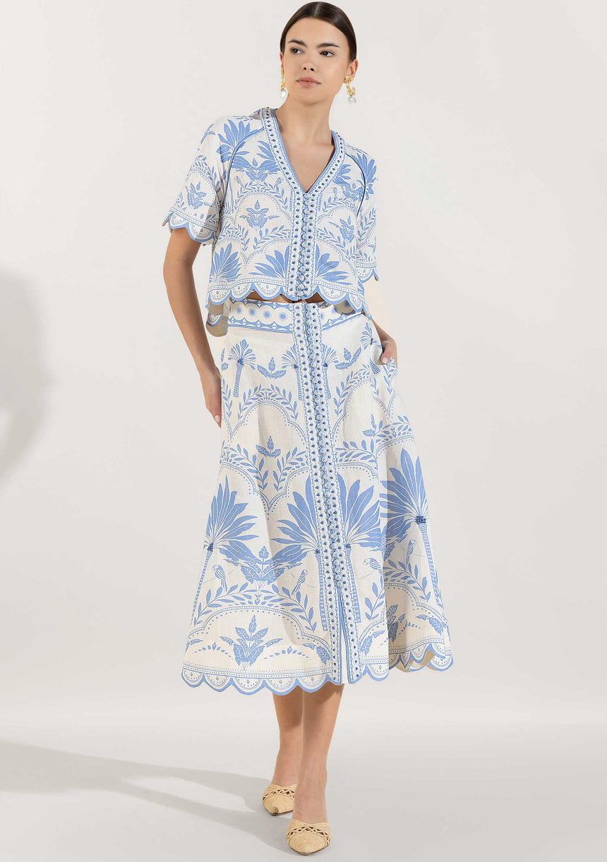 Women's Cotton Top & Skirt - Rifat