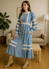 Ibban Cotton Summer Long Dress -Raya