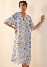 Vestido caftán de algodón para mujer - Rifat