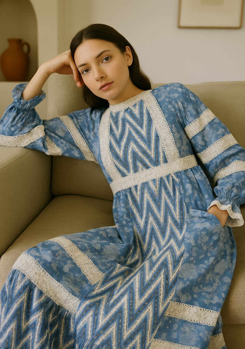Ibban Cotton Summer Long Dress -Raya