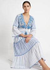 ibBan Robe longue Basima pour femme | Paillettes sur toute la longueur | Occasion spéciale | Taille unique
