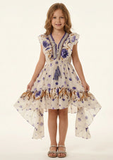 Girls' Cotton long dress V-Neck - Jelisha