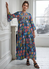 ibBan Print Cotton Long Tunic with Hand Embroidery – Kinza