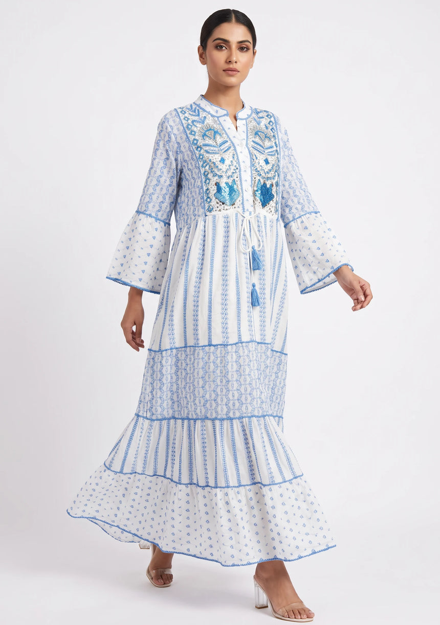 Tunique longue femme ibBan Basima | Paillettes sur toute la longueur | Occasion spéciale | Taille unique