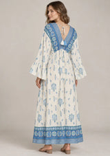 Ibban Summer Cotton Hand-Embroidered Long Dress -Daisey