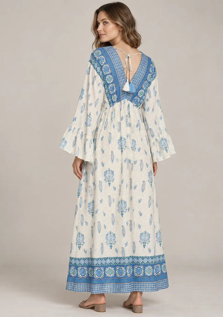 Ibban Summer Cotton Hand-Embroidered Long Dress -Daisey