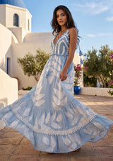 ibBan Hand Embroidered Sleeveless Strap Dress with Cotton Voile  - Livia Strap Dress