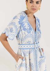 Vestido largo de algodón para mujer - Rifat
