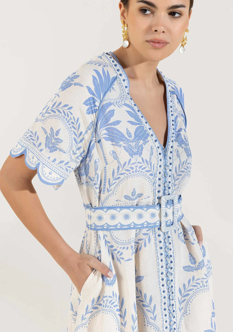 Vestido largo de algodón para mujer - Rifat
