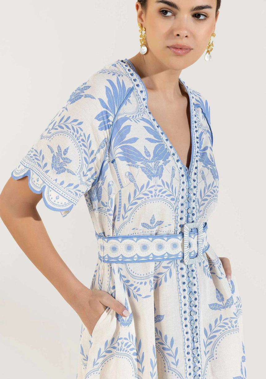 Vestido largo de algodón para mujer - Rifat