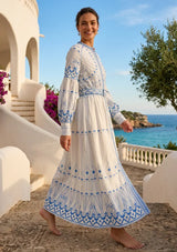 ibBan Cotton Long Dress with Hand Embroidery | Women's - Meerab Long Dress