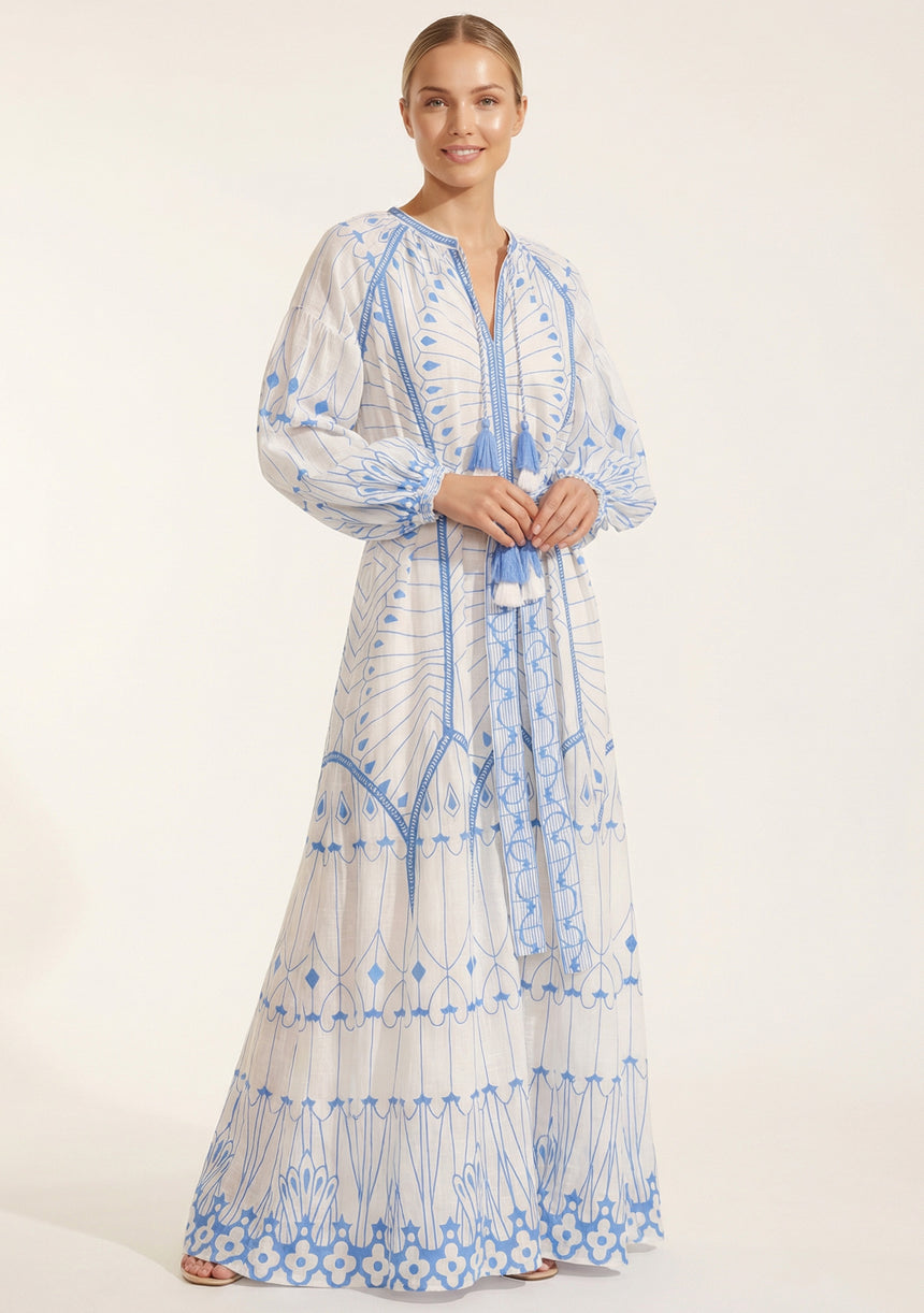 Maxivestido de algodón para mujer - Meerab