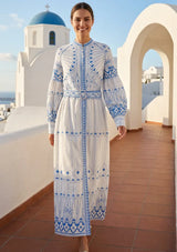ibBan Cotton Long Dress with Hand Embroidery | Women's - Meerab Long Dress