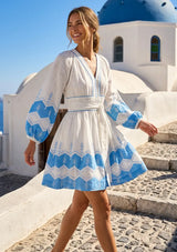 ibBan Cotton Short Dress with Hand Embroidery | Women's Dress -Hira