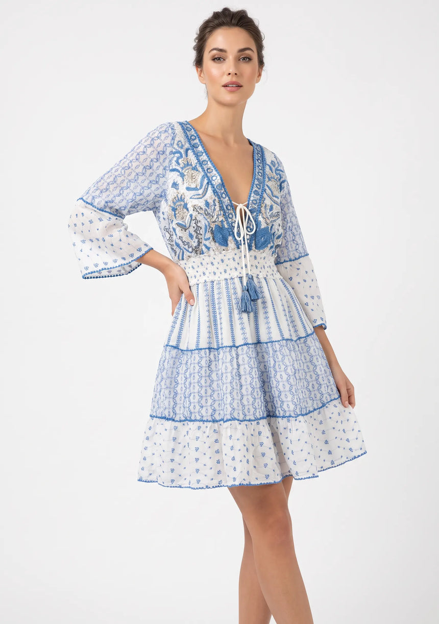 Robe courte femme ibBan Basima | Dentelle à paillettes | Occasion spéciale | Taille unique