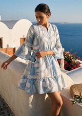 ibBan Hand Embroidered Short Tunic | Cotton Voile Dress - Livia Short Tunic