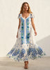 ibBan Hand Embroidered Floral Cotton Maxi Dress -Saira Maxi Dress