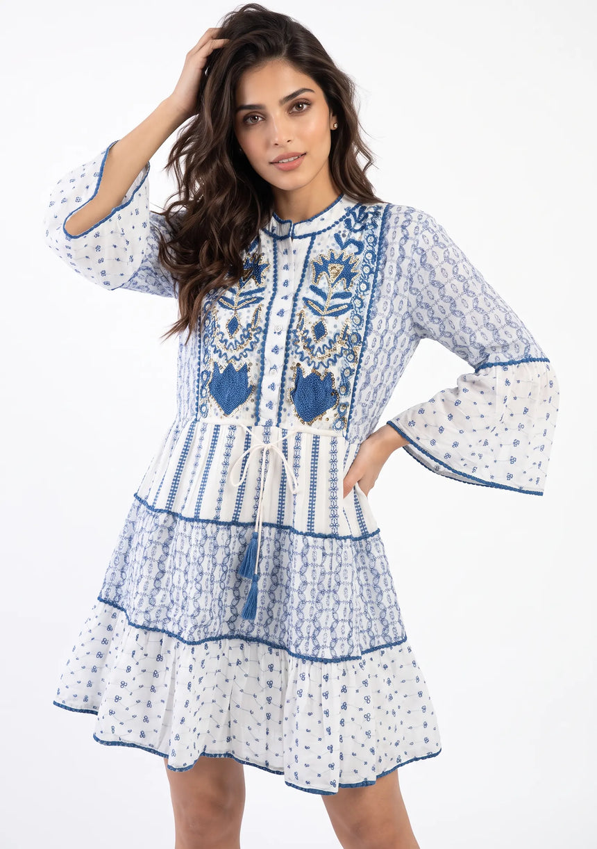 Tunique Courte Femme ibBan Basima | Dentelle Pailletée | Occasion Spéciale | Taille Unique