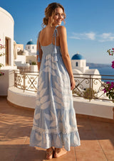 ibBan Hand Embroidered Sleeveless Strap Dress with Cotton Voile  - Livia Strap Dress