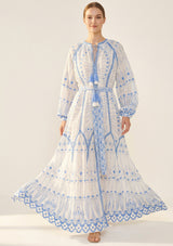 Maxivestido de algodón para mujer - Meerab
