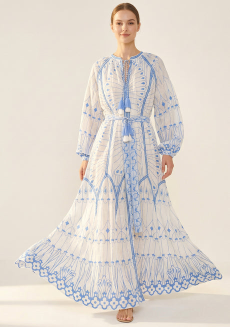 Maxivestido de algodón para mujer - Meerab