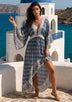 ibBan Printed Cotton Maxi Dress with Hand Embroidery | Luxury Boho Wear - Cheka Maxi Dress