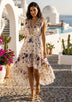 Women's Hand Embroidered Cotton Maxi Dress V-Neck - Jelisha