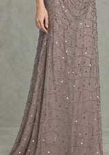 ibBan Women’s Party Long Dress with Hand Embroidery -Sobia