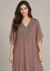 ibBan Women’s Hand Embroidered Georgette Kaftan Dress -Zava