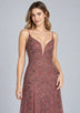 Dusty Rose Net Maxi Dress with Hand Embroidery - Fawzia