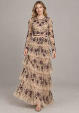 Women’s Party Dress with Hand Embroidery - Naegiza