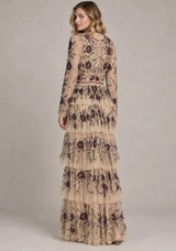 Women’s Party Dress with Hand Embroidery - Naegiza