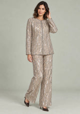 ibBan Women’s Georgette & Net Jacket with Hand Embroidered - Tasmia