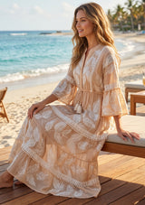 ibBan Hand Embroidered Long Tunic Dress - Livia Long Tunic