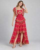 ibBan Cotton Georgette Long Dress - Anaab