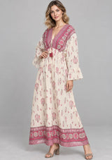 Ibban Summer Cotton Hand-Embroidered Long Dress -Daisey
