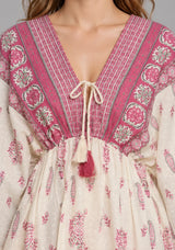 Ibban Summer Cotton Hand-Embroidered Long Dress -Daisey