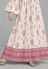 Ibban Summer Cotton Hand-Embroidered Long Dress -Daisey