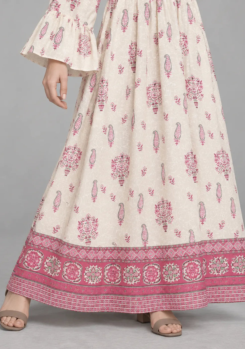 Ibban Summer Cotton Hand-Embroidered Long Dress -Daisey
