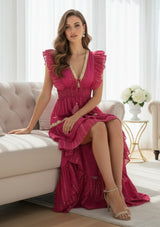 Women's Hand Embroidered Cotton Maxi Dress Sleeveless - Umida