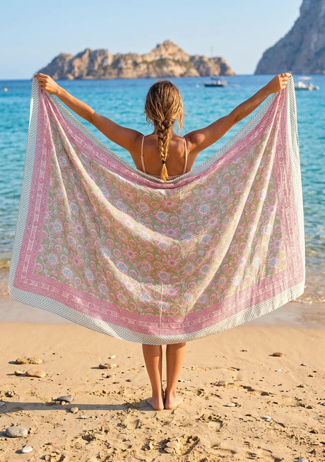 Women's Printed Cotton Pareo Beach Wear | ibBan Resort Collection-Sehra