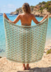 ibBan Aqua Printed Cotton Pareo | Lightweight Beach Wrap - Bosho